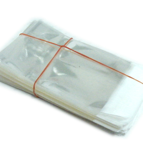OPP투명비닐 선물포장 홍보용 비닐봉투 4cm * 20cm +4cm (접착비닐)투명비닐봉투 200매  -포장용투명비닐