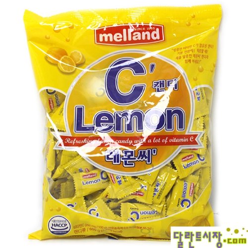 멜랜드 레몬씨 캔디 600g /Melland C 캔디/약 140개 /국제제과 디저트사탕