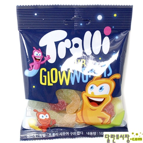 2500 트롤리 사우어 구미 (100g)/수입과자(독일) /Trolli sour glow worms