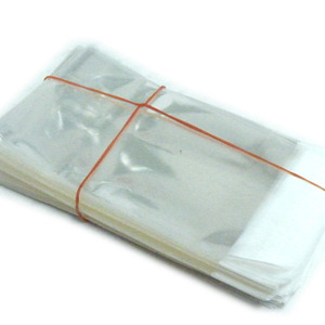 OPP투명비닐 선물포장 홍보용 비닐봉투 8cm * 12cm +4cm (접착비닐)투명비닐봉투 200매  -포장용투명비닐