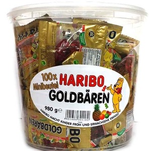 Haribo Goldbaren 하리보 골드바렌(과일맛젤리 100개-꼬마곰젤리 1000g)-독일과자